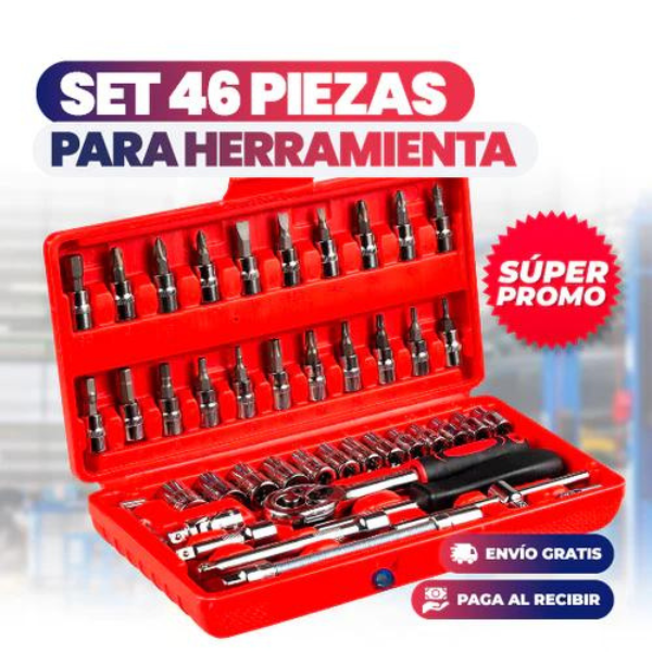 Juego De Copas Herramientas 46 Piezas Mecánica Ratchet 1/4 | ⭐⭐⭐⭐⭐ ORIGINAL