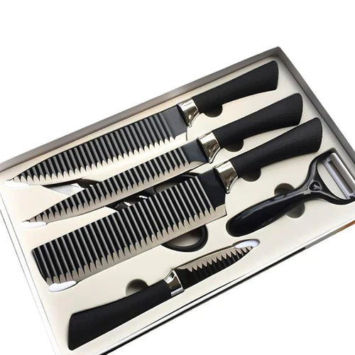 Set De Cuchillos De Cocina 6 Piezas Con Mango Antideslizante 🔪 | ORIGINAL ⭐⭐⭐⭐⭐