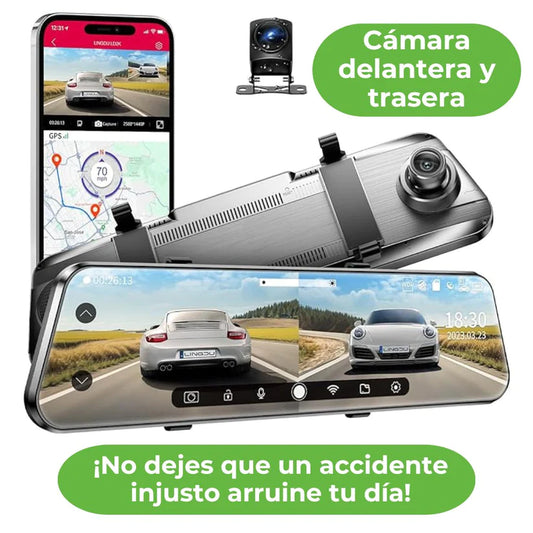 Cámara Espejo Retrovisor Amplio con Sistema de Cámara Integrada HD™