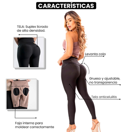 ✨ LEGGINS CON FAJA INTERNA, Levantan Tus Glúteos, Controlan y Moldean Tu Figura! (Oferta mes de las madres🎁)