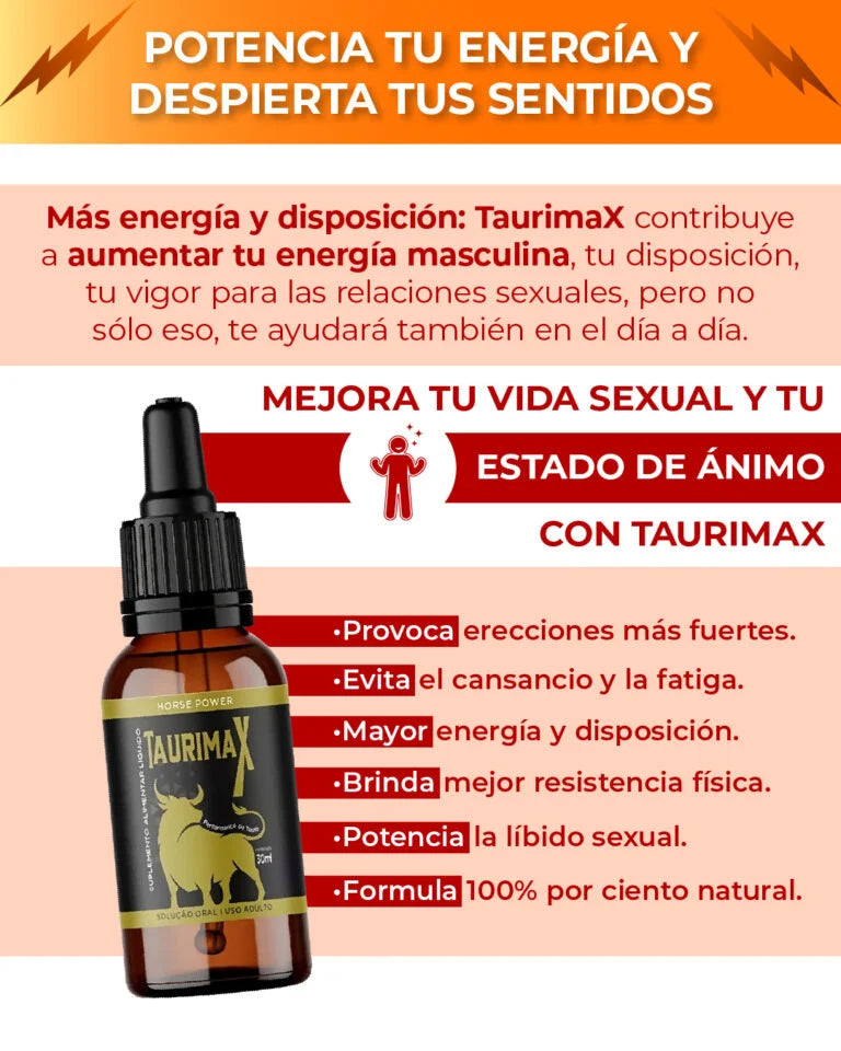 TAURIMAX - POTENCIALIZADOR SEXUAL ORIGINAL® | ⭐⭐⭐⭐⭐